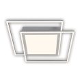 Brilo - LED stropna svetilka 2xLED/16W/230V + LED/19W 51,5x51,5 cm matni krom