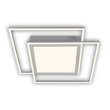 Brilo - LED stropna svetilka 2xLED/16W/230V + LED/19W 51,5x51,5 cm matni krom