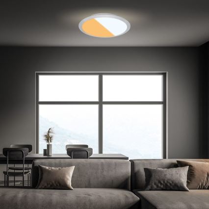 Brilo - LED stropna svetilka za kopalnico CTS LED/21W/230V 3000/4000K IP44, premer 37 cm, mat krom