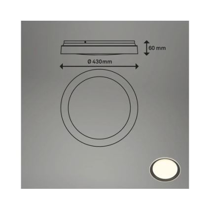 Brilo - LED stropna svetilka IJUS LED/24W/230V 3000K, premer 43 cm