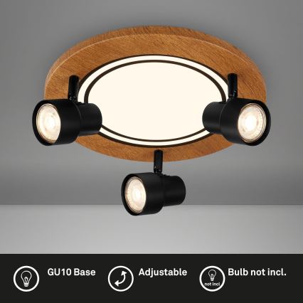 Brilo - LED Stropna svetilka LED/12W/230V + 3xGU10/9W 3000K