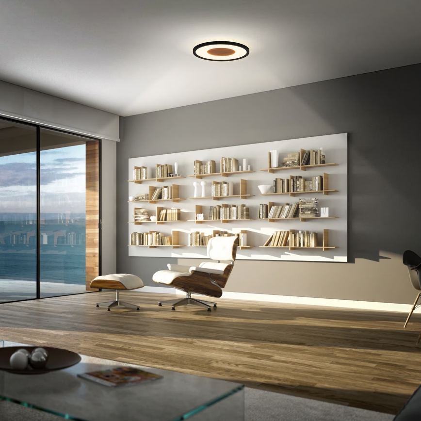 Brilo - LED stropna svetilka SUFIT WOOD LED/18W/230V 3000K premer 29 cm