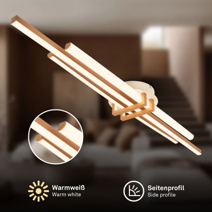 Brilo - LED stropna svetilka TINKA LED/30W/230V 3000K medena