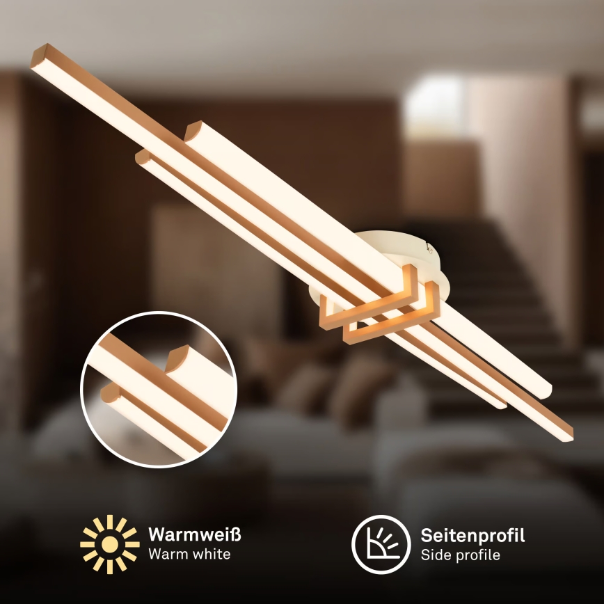 Brilo - LED stropna svetilka TINKA LED/30W/230V 3000K medena