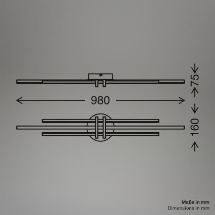 Brilo - LED stropna svetilka TINKA LED/30W/230V 3000K medena