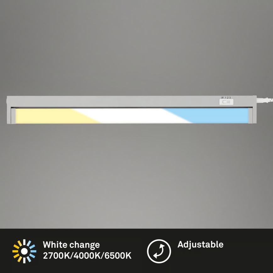 Brilo - LED svetilka za pod omarico LED/6W/230V 2700/4000/6500K 54,5 cm srebrna