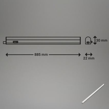 Brilo - LED svetilo za pod omarico LED/10W/230V 4000K 87,3 cm