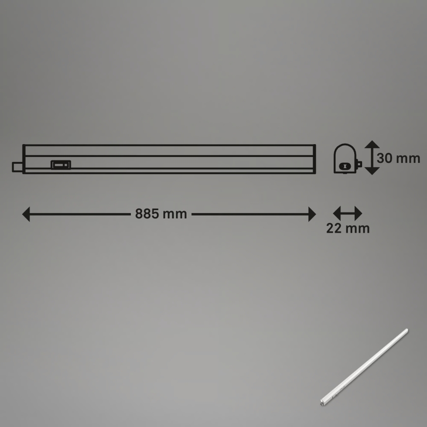 Brilo - LED svetilo za pod omarico LED/10W/230V 4000K 87,3 cm