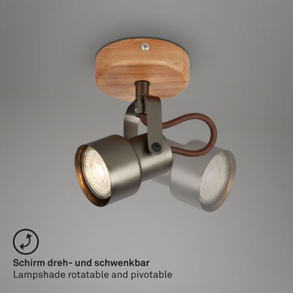 Brilo - LED točkovna svetilka TAHUN 1xGU10/5W/230V rjava