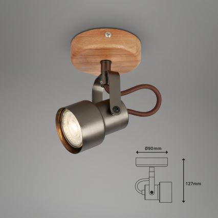 Brilo - LED točkovna svetilka TAHUN 1xGU10/5W/230V rjava