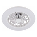 Brilo - LED zatemljiv stropni ventilator PAFO LED/24W/230V 3000-6500K bela + daljinski upravljalnik