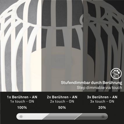 Brilo - LED Zatemnitven rechargeable zunanji namizna svetilka LED/2W/5V IP44 bela