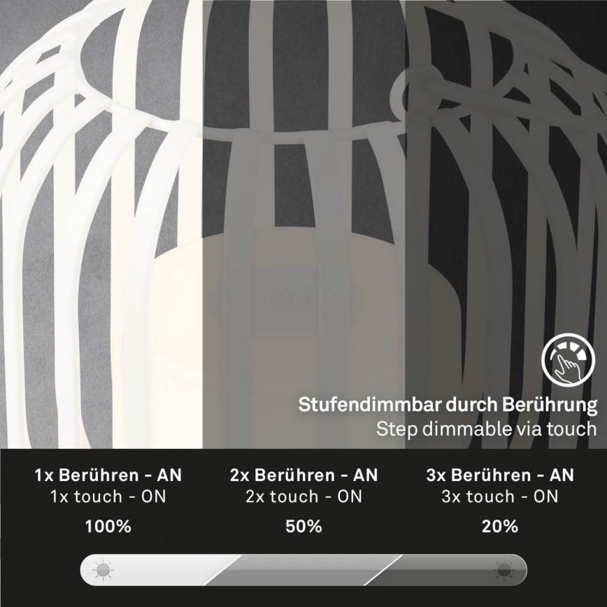 Brilo - LED Zatemnitven rechargeable zunanji namizna svetilka LED/2W/5V IP44 bela