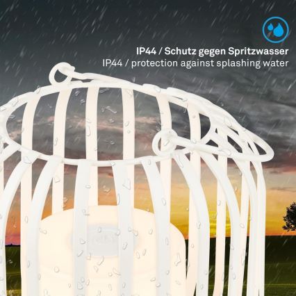 Brilo - LED Zatemnitven rechargeable zunanji namizna svetilka LED/2W/5V IP44 bela