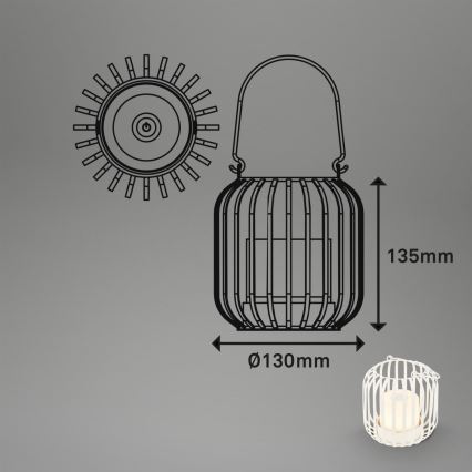 Brilo - LED Zatemnitven rechargeable zunanji namizna svetilka LED/2W/5V IP44 bela