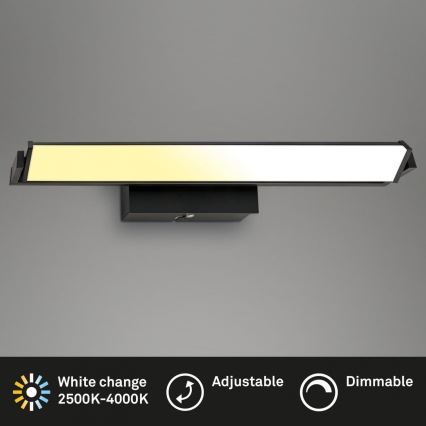 Brilo - LED Zatemnitvena stenska svetilka LED/18W/230V 2700-4000K črna