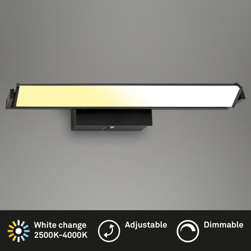 Brilo - LED Zatemnitvena stenska svetilka LED/18W/230V 2700-4000K črna