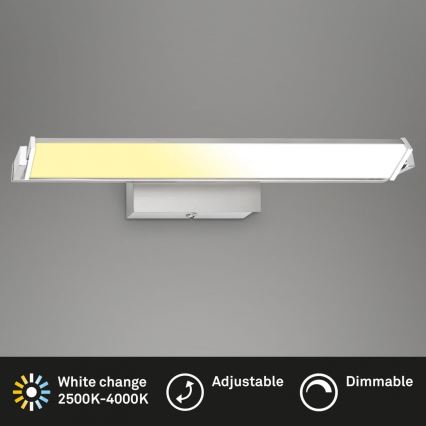 Brilo - LED Zatemnitvena stenska svetilka LED/18W/230V 2700-4000K srebrna