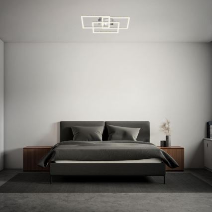 Brilo - LED Zatemnitvena stropna svetilka FRAME LED/57W/230V 3000K mat krom