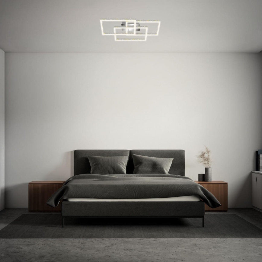 Brilo - LED Zatemnitvena stropna svetilka FRAME LED/57W/230V 3000K mat krom