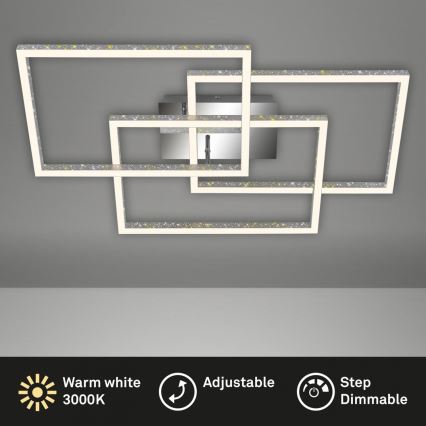 Brilo - LED Zatemnitvena stropna svetilka FRAME LED/57W/230V 3000K mat krom