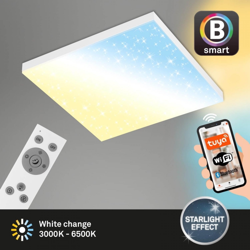 Brilo - LED Zatemnitvena stropna svetilka FRAMELESS LED/24W/230V 3000-6500K Wi-Fi Tuya + Daljinski upravljalnik
