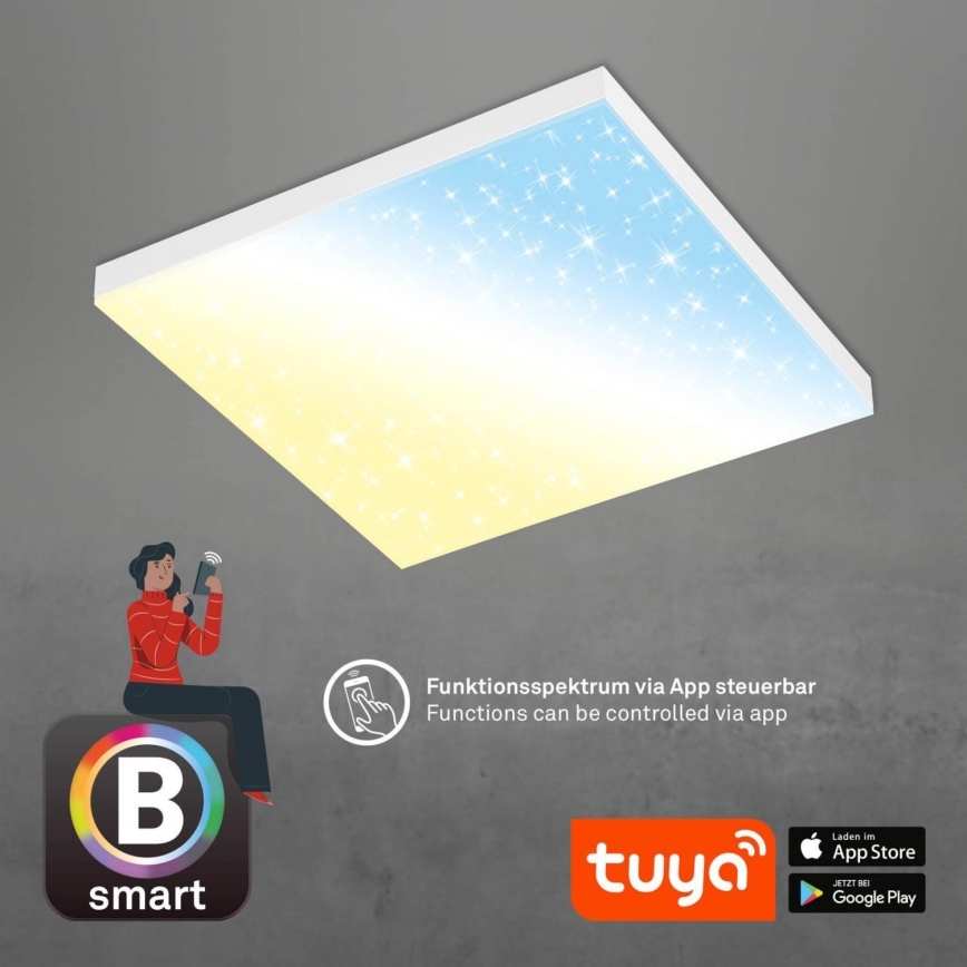 Brilo - LED Zatemnitvena stropna svetilka FRAMELESS LED/24W/230V 3000-6500K Wi-Fi Tuya + Daljinski upravljalnik