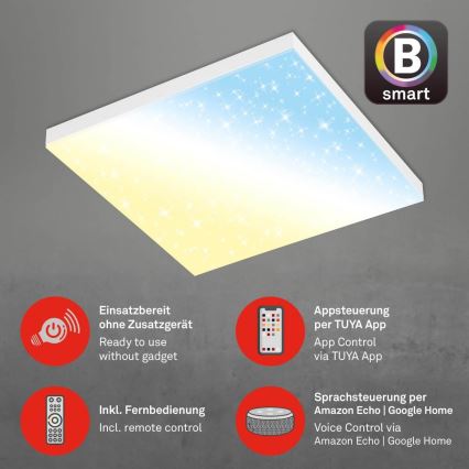 Brilo - LED Zatemnitvena stropna svetilka FRAMELESS LED/24W/230V 3000-6500K Wi-Fi Tuya + Daljinski upravljalnik