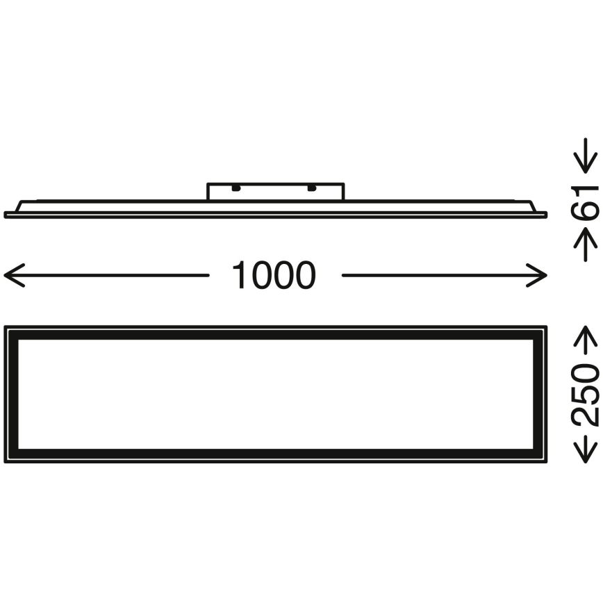 Brilo - LED Zatemnitvena stropna svetilka PIATTO LED/24W/230V 3000-6500K 100x25 cm + Daljinski upravljalnik