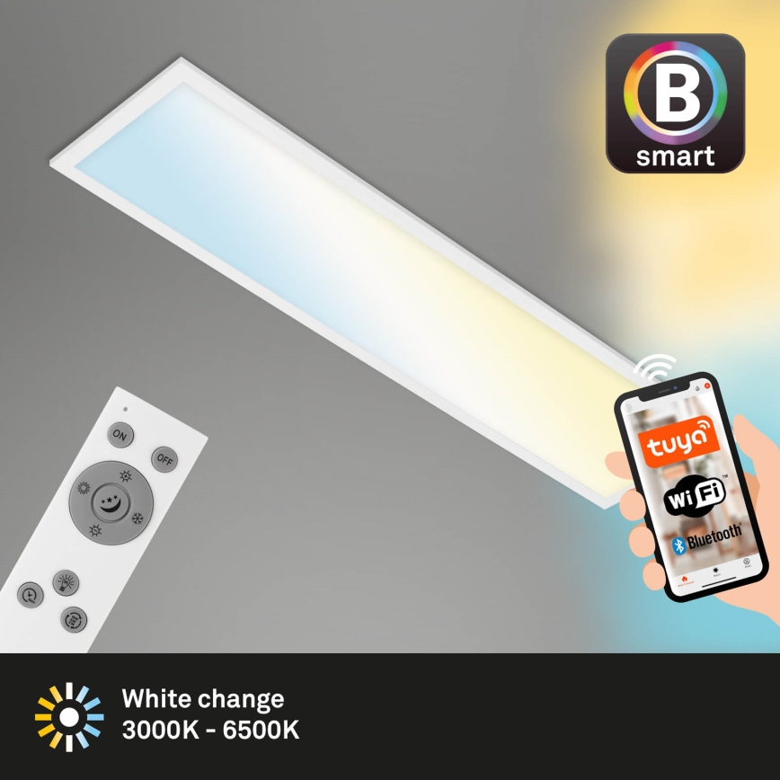 Brilo - LED Zatemnitvena stropna svetilka PIATTO LED/28W/230V 3000-6500K Wi-Fi Tuya + Daljinski upravljalnik