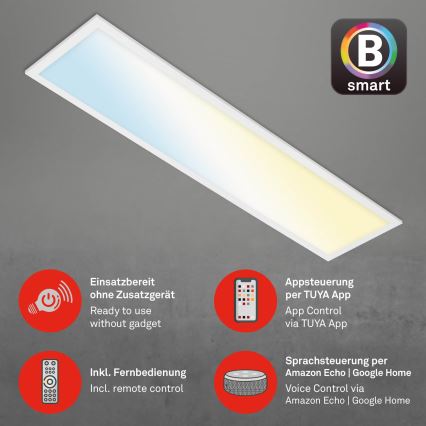 Brilo - LED Zatemnitvena stropna svetilka PIATTO LED/28W/230V 3000-6500K Wi-Fi Tuya + Daljinski upravljalnik