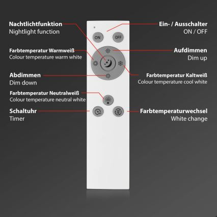 Brilo - LED Zatemnitvena stropna svetilka PIATTO LED/28W/230V 3000-6500K Wi-Fi Tuya + Daljinski upravljalnik