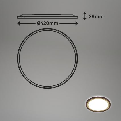 Brilo - LED Zatemnitvena stropna svetilka SLIM LED/22W/230V 2700-6500K + Daljinski upravljalnik