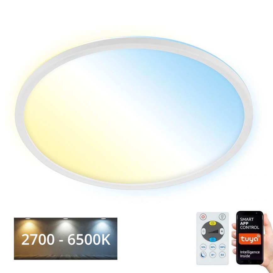 Brilo - LED Zatemnitvena stropna svetilka SLIM LED/22W/230V 2700-6500K Wi-Fi Tuya + Daljinski upravljalnik