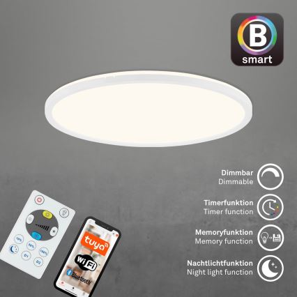 Brilo - LED Zatemnitvena stropna svetilka SLIM LED/22W/230V 2700-6500K Wi-Fi Tuya + Daljinski upravljalnik