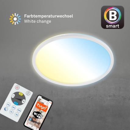 Brilo - LED Zatemnitvena stropna svetilka SLIM LED/22W/230V 2700-6500K Wi-Fi Tuya + Daljinski upravljalnik