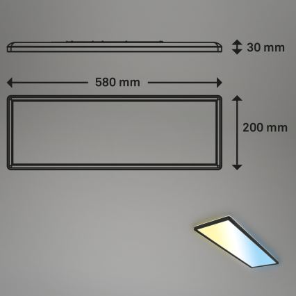 Brilo - LED Zatemnitvena stropna svetilka SLIM LED/23W/230V 2700-6500K + Daljinski upravljalnik