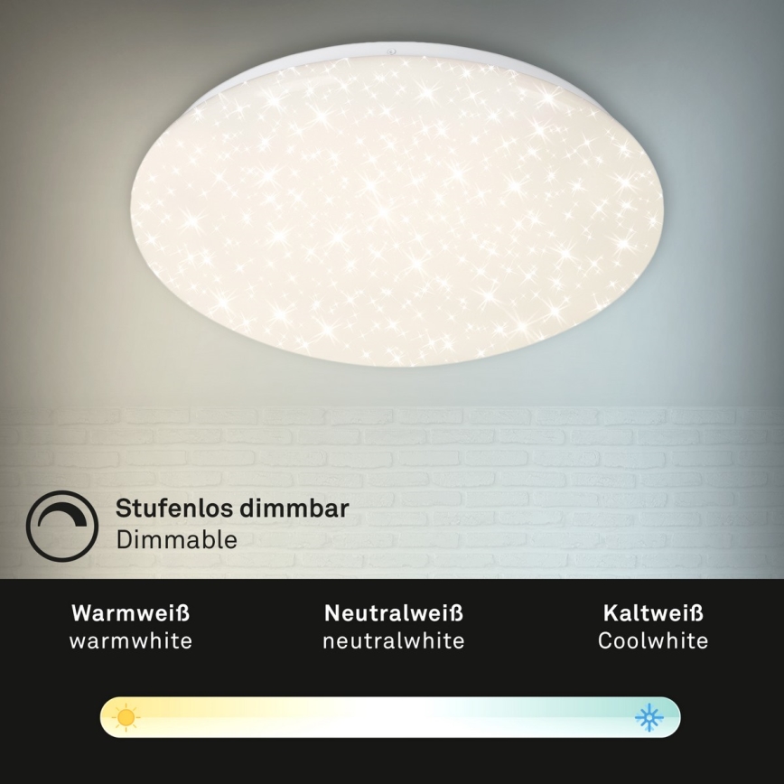 Brilo - LED Zatemnitvena stropna svetilka STARRY SKY LED/22W/230V 3000-6000K + Daljinski upravljalnik