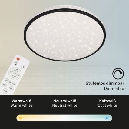 Brilo - LED Zatemnitvena stropna svetilka STARRY SKY LED/24W/230V 3000-6000K + Daljinski upravljalnik