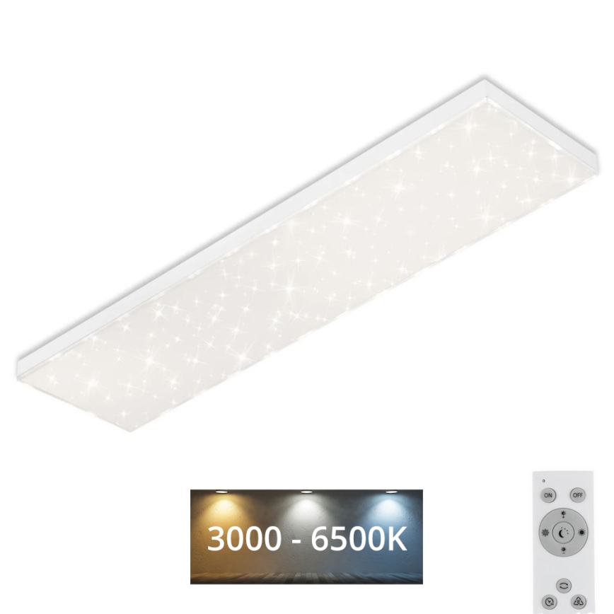 Brilo - LED Zatemnitvena stropna svetilka STARRY SKY LED/24W/230V 3000-6500K + Daljinski upravljalnik