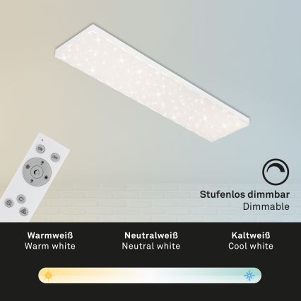 Brilo - LED Zatemnitvena stropna svetilka STARRY SKY LED/24W/230V 3000-6500K + Daljinski upravljalnik