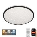 Brilo - LED Zatemnitvena stropna svetilka STARRY SKY LED/24W/230V 3000-6500K Wi-Fi Tuya + Daljinski upravljalnik