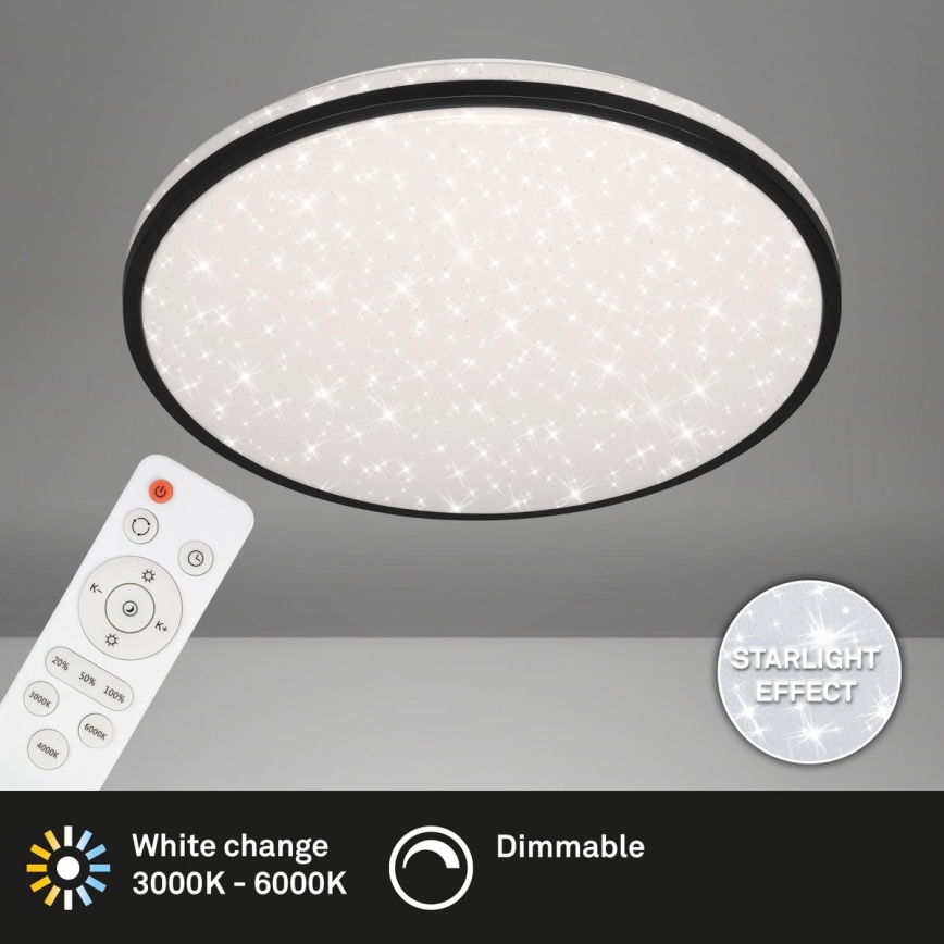 Brilo - LED Zatemnitvena stropna svetilka STARRY SKY LED/48W/230V 3000-6000K + Daljinski upravljalnik