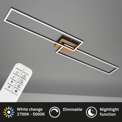 Brilo - LED Zatemnitveni nadgradni lestenec FRAME 2xLED/20W/230V 2700-5000K + Daljinski upravljalnik