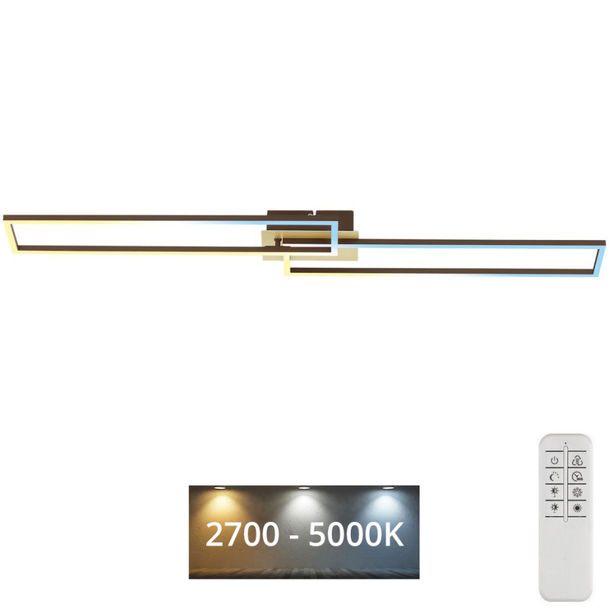 Brilo - LED Zatemnitveni nadgradni lestenec FRAME 2xLED/20W/230V 2700-5000K + Daljinski upravljalnik