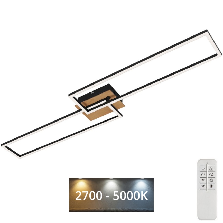 Brilo - LED Zatemnitveni nadgradni lestenec FRAME 2xLED/20W/230V 2700-5000K + Daljinski upravljalnik