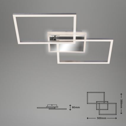 Brilo - LED Zatemnitveni nadgradni lestenec FRAME 2xLED/20W/230V 2700-6500K + Daljinski upravljalnik