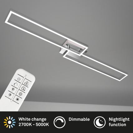 Brilo - LED Zatemnitveni nadgradni lestenec FRAME 2xLED/20W/230V 2700-5000K + Daljinski upravljalnik