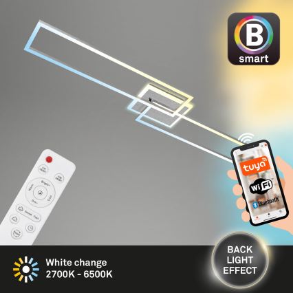 Brilo - LED Zatemnitveni nadgradni lestenec FRAME 2xLED/20W/230V 2700-6500K Wi-Fi Tuya + Daljinski upravljalnik