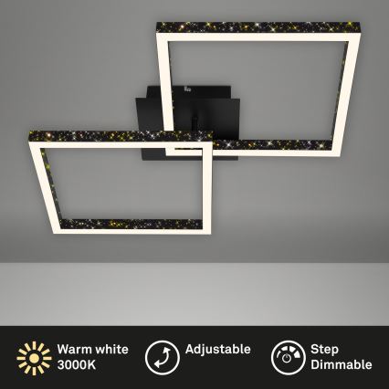 Brilo - LED Zatemnitveni nadgradni lestenec FRAME 2xLED/9W/230V